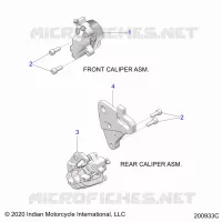 BRAKES, FRONT BRAKE CALIPERS AND REAR