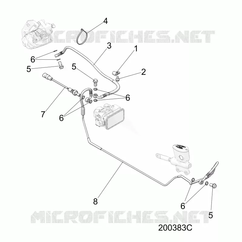 BRAKES, BRAKE LINE, REAR, ABS