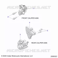BRAKES, FRONT BRAKE CALIPERS AND REAR