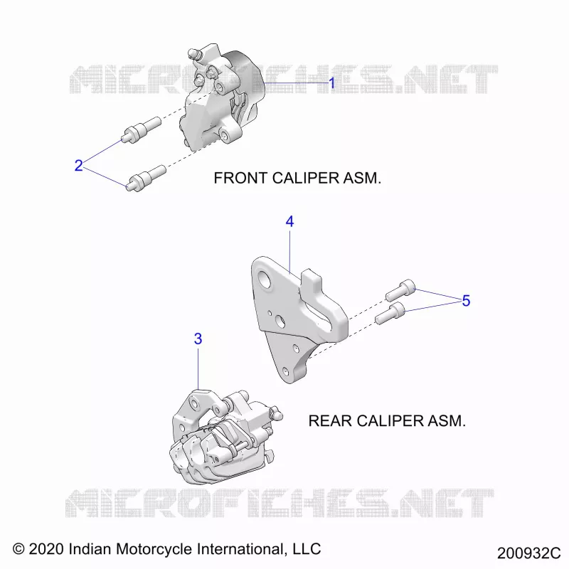 BRAKES, FRONT BRAKE CALIPERS AND REAR