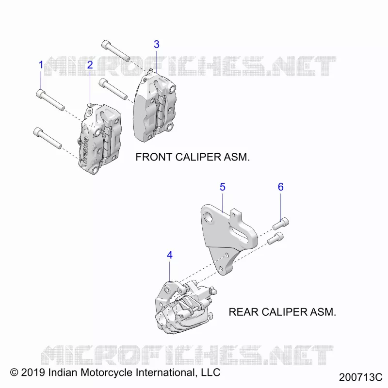 BRAKES, FRONT BRAKE CALIPERS AND REAR