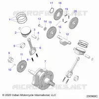ENGINE, PISTON AND CRANKSHAFT
