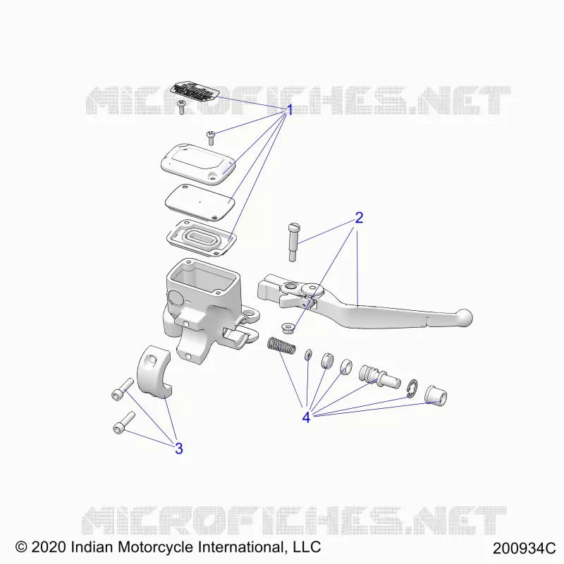 FRONT BRAKE, LEVER AND MASTER CYLINDER