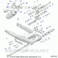REAR SUSPENSION ASM., SWING ARM AND SHOCK