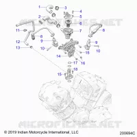 ENGINE, IGNITION, THERMOSTAT HOUSING ASM.