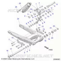 REAR SUSPENSION ASM., SWING ARM AND SHOCK