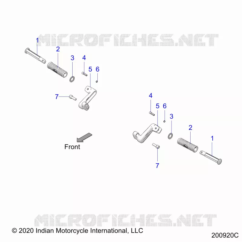 CHASSIS, FOOTPEG, PASSENGER