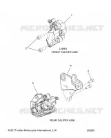 BRAKES, FRONT BRAKE CALIPERS AND REAR