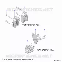 BRAKES, FRONT BRAKE CALIPERS AND REAR