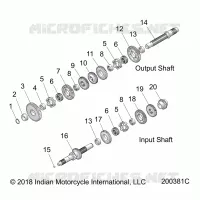 DRIVE TRAIN, INPUT/OUTPUT SHAFT ASM.