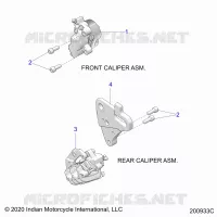 BRAKES, FRONT BRAKE CALIPERS AND REAR