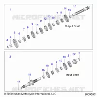 DRIVE TRAIN, INPUT/OUTPUT SHAFT ASM.