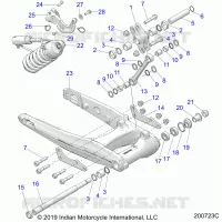 REAR SUSPENSION ASM., SWING ARM AND SHOCK