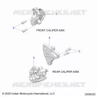 BRAKES, FRONT BRAKE CALIPERS AND REAR