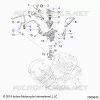 ENGINE, IGNITION, THERMOSTAT HOUSING ASM.
