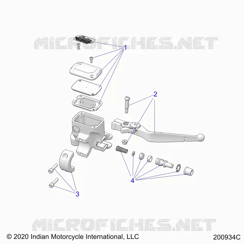 FRONT BRAKE, LEVER AND MASTER CYLINDER