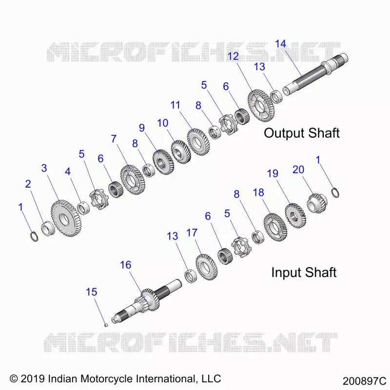 DRIVE TRAIN, INPUT/OUTPUT SHAFT ASM.