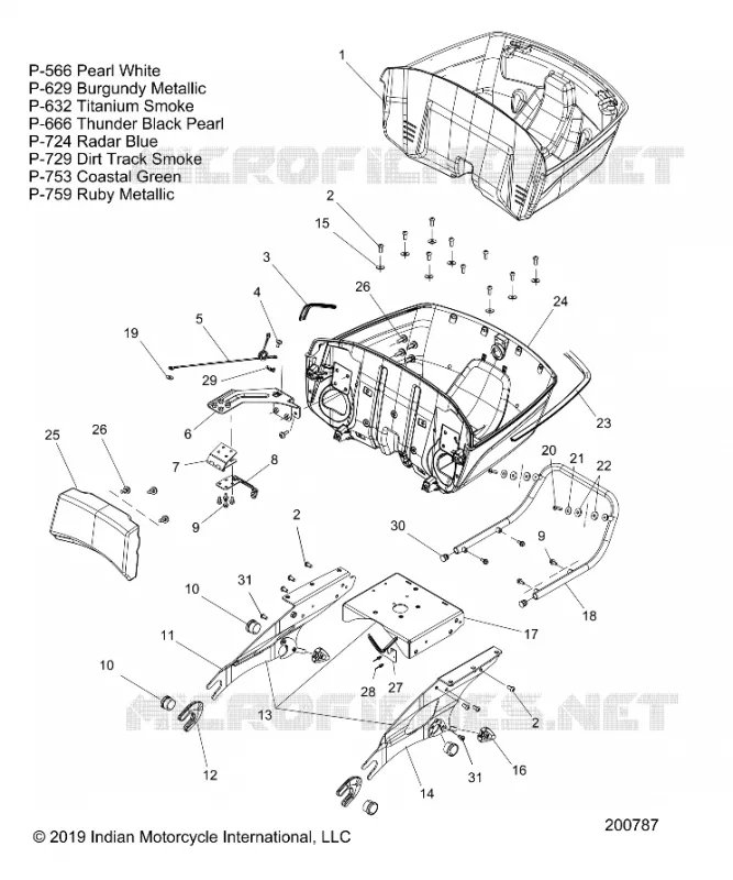 TRUNK BASE MOUNTING ASM.