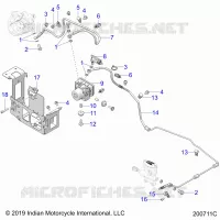 BRAKES, BRAKE LINE, REAR, AND ABS MODULE ASM.