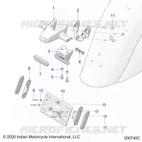 LICENSE PLATE BRACKET/REAR LIGHT HOUSING