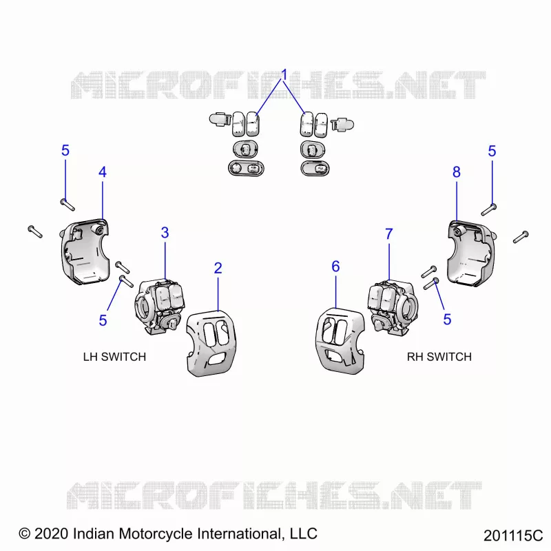 ELECTRICAL, SWITCH CONTROLS, LH/RH