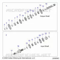 DRIVE TRAIN, INPUT/OUTPUT SHAFT ASM.