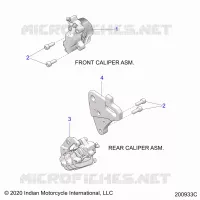 BRAKES, FRONT BRAKE CALIPERS AND REAR