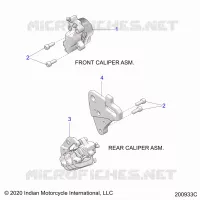 BRAKES, FRONT BRAKE CALIPERS AND REAR