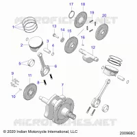 ENGINE, PISTON AND CRANKSHAFT