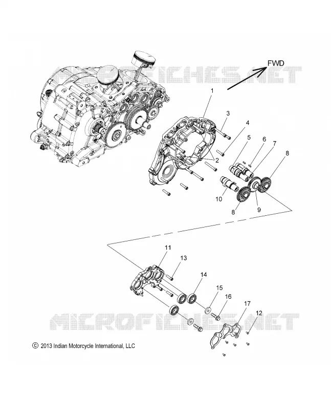 ENGINE, CAM SHAFTS AND GEARS
