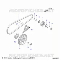 DRIVE TRAIN, DRIVE SPROCKET, BELT AND GUARD