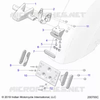 BODY, TAILLIGHT, LICENSE PLATE BRACKET