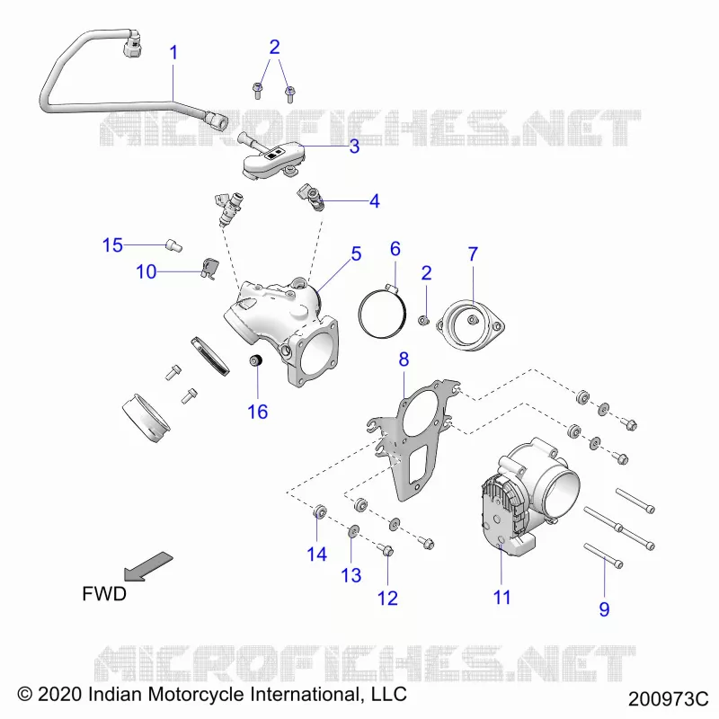 FUEL SYSTEM, FUEL CLAM SHELL/THROTTLE BODY