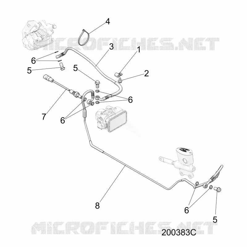 BRAKES, BRAKE LINE, REAR, ABS