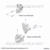 BRAKES, FRONT BRAKE CALIPERS AND REAR
