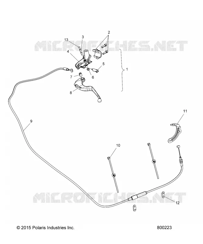 CONTROLS, CLUTCH LEVER ASM. AND CABLE