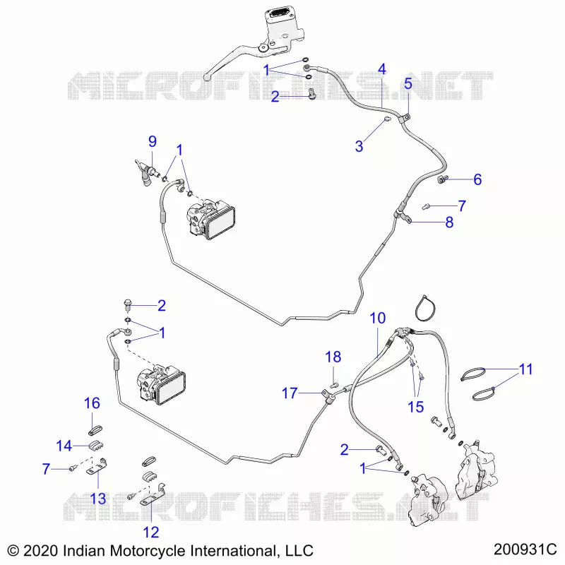 BRAKES, BRAKE LINE, FRONT, ABS