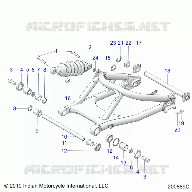 SUSPENSION,REAR SWING ARM/SHOCK