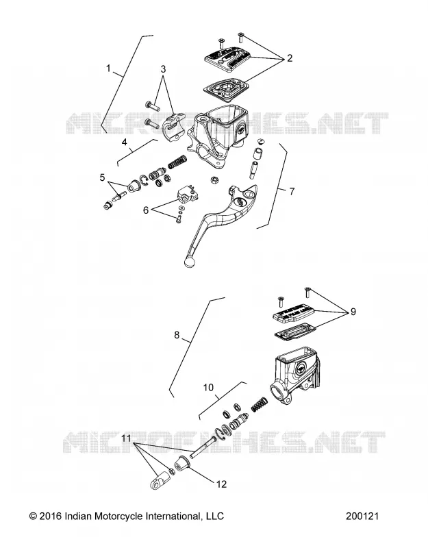 BRAKES, MASTER CYL., FRONT AND REAR