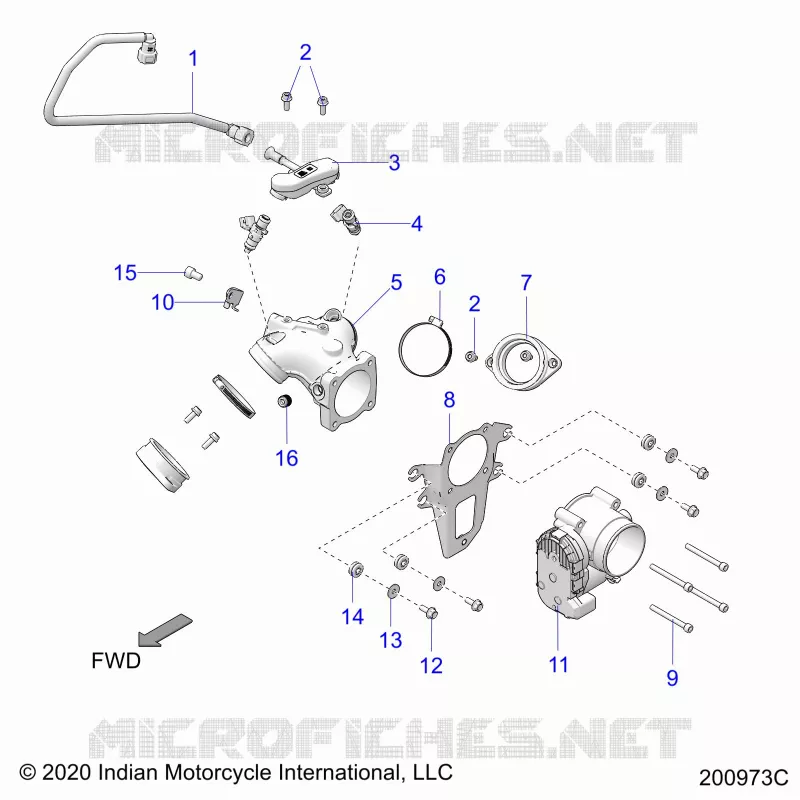 FUEL SYSTEM, FUEL CLAM SHELL/THROTTLE BODY