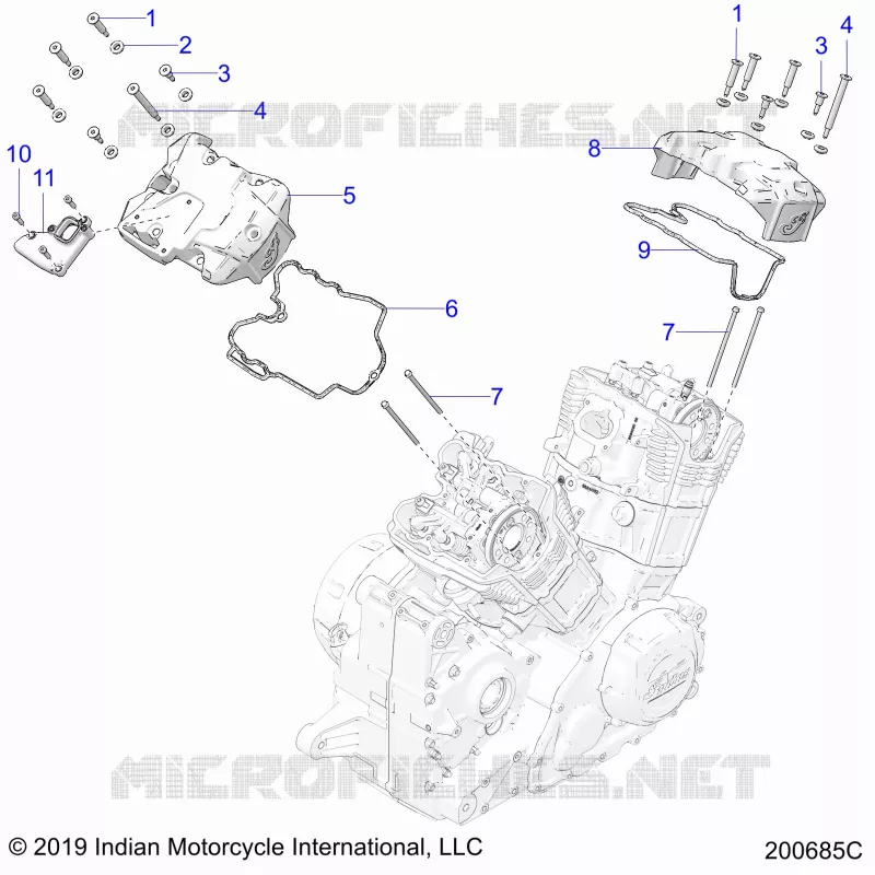 ENGINE, VALVE COVERS