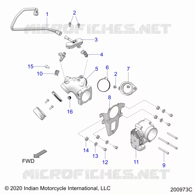 FUEL SYSTEM, FUEL CLAM SHELL/THROTTLE BODY